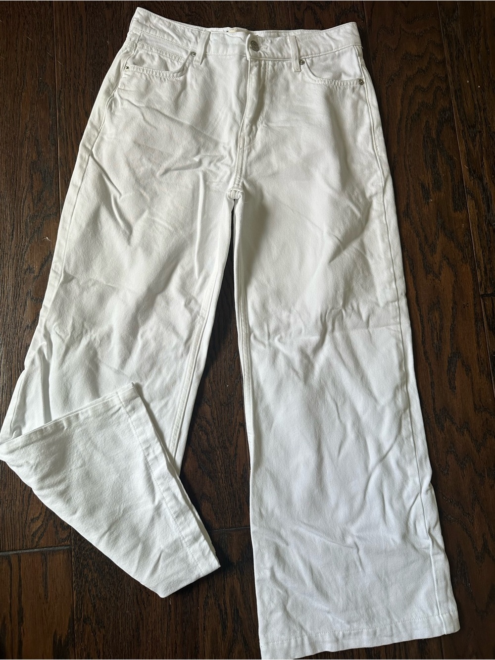 We The Free White High-Rise Wide Leg Jeans